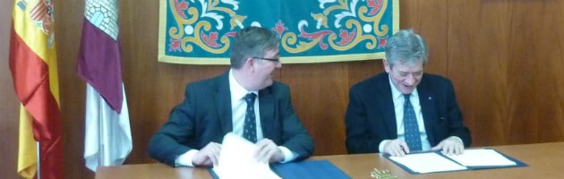 Marcial Marín, Consejero de Cultura de Castilla-La Mancha, y Enrique Barón, Presidente de la FYME