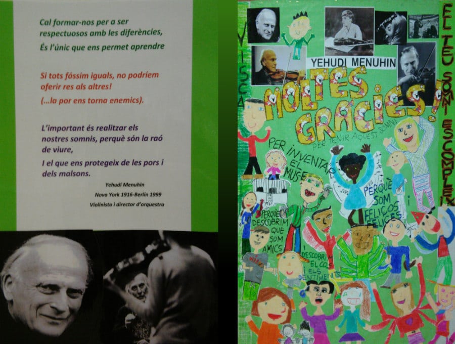 Mural realizado por los niños y niñas de la Escola Mestre Morera