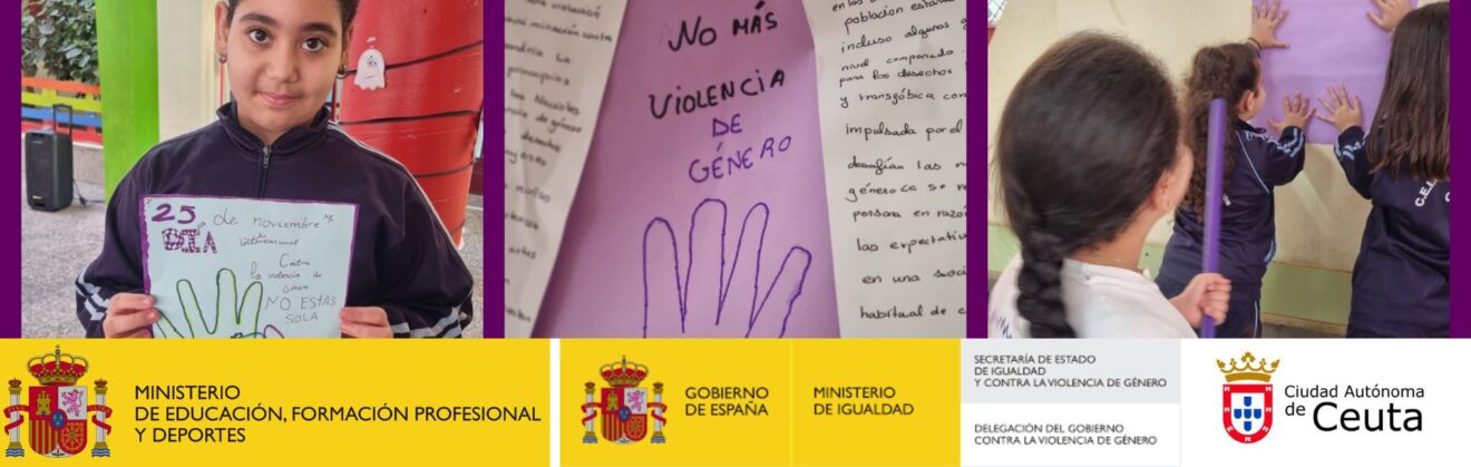 Los alumnos y alumnas trabajan la violencia de género en el CEIP Andrés Manjón (Ceuta)