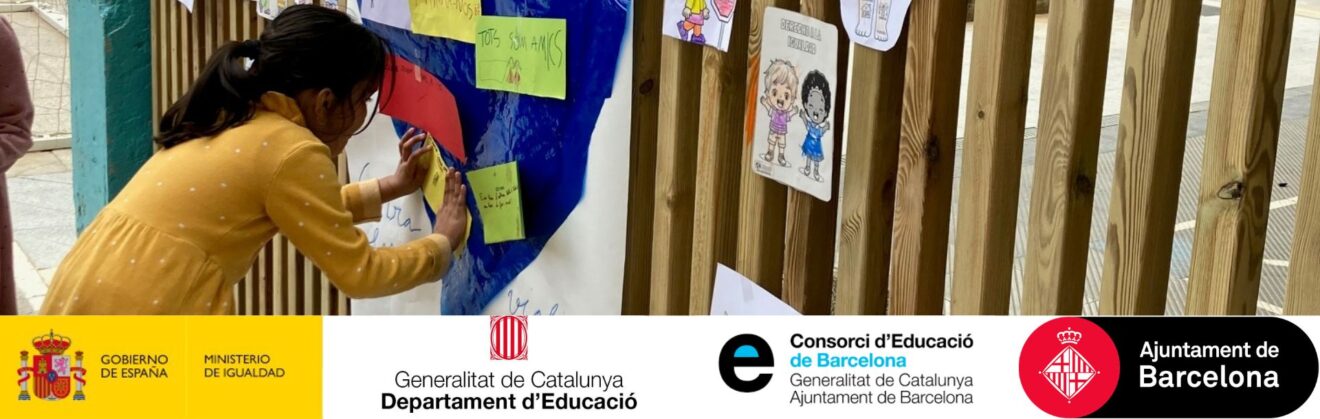 25N Día Internacional de la Eliminación de la Violencia contra la Mujer: un mural colectivo para reflexionar sobre el camino hacia la igualdad en la Escola Eduard Marquina de Barcelona
